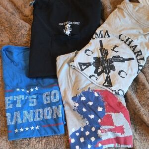 Mens Graphic T-Shirts - Blue, Black, Beige